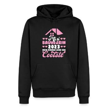 Client junior 2023 Devis cérémonie de finition maison de rêve - Sweat à capuche Premium bio Homme - noir - Devant - Nico (187cm)