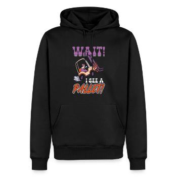 Wait I See A Pallet - Forklift Operator - Men’s Premium Organic Hoodie - black - Front - Nico (187cm)