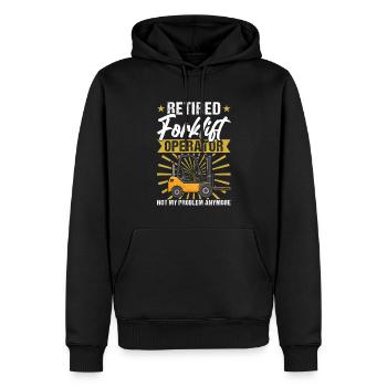 Retired Forklift Operator - Men’s Premium Organic Hoodie - black - Front - Nico (187cm)