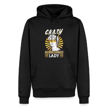 Crazy Renaissance Lady - Ren Faire - Männer Premium Bio Hoodie - Schwarz - Vorne - Nico (187cm)