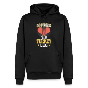 No Plaque Just Turkey Leg - Ren Faire - Männer Premium Bio Hoodie - Schwarz - Vorne - Nico (187cm)