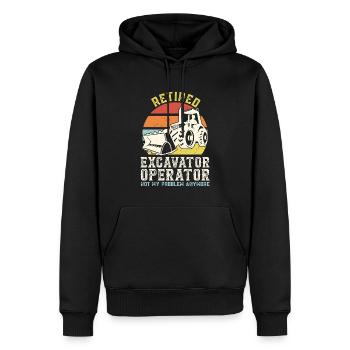 Retired Excavator Operator - Männer Premium Bio Hoodie - Schwarz - Vorne - Nico (187cm)