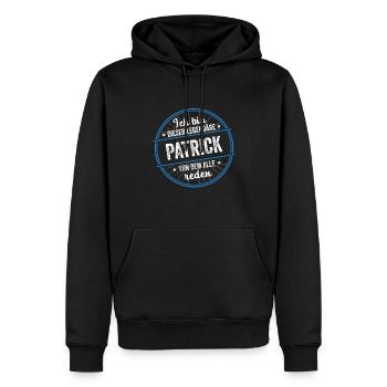 Ich bin dieser legendärer Patrick Name - Männer Premium Bio Hoodie - Schwarz - Vorne - Nico (187cm)