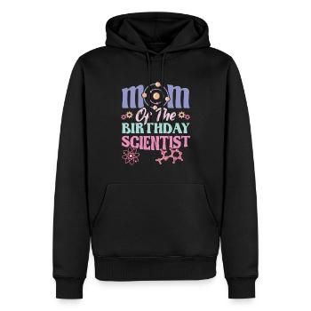 Maman du scientifique de l’anniversaire - Sweat à capuche Premium bio Homme - noir - Devant - Nico (187cm)