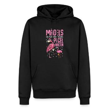 Flamingo JGA - Männer Premium Bio Hoodie - Schwarz - Vorne - Nico (187cm)