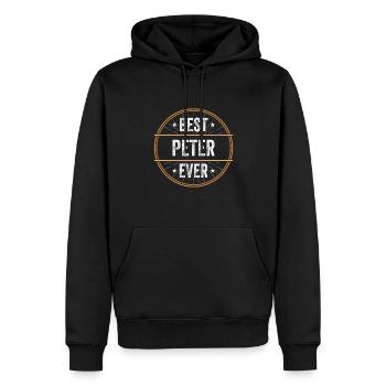 Best Peter Ever Vorname Name Geschenk - Männer Premium Bio Hoodie - Schwarz - Vorne - Nico (187cm)