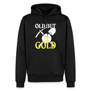Les chercheurs d’or sondent le cadeau d’orpaillage - Sweat à capuche Premium bio Homme - noir - Devant - Nico (187cm)
