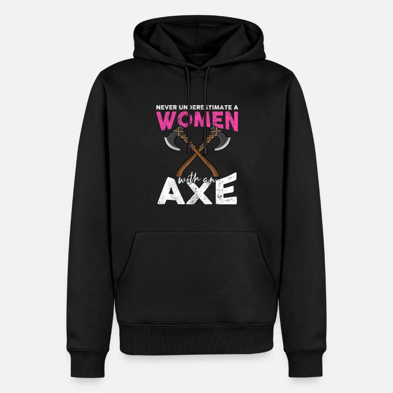 Lancer une hache - Sweat à capuche Premium bio Homme - noir