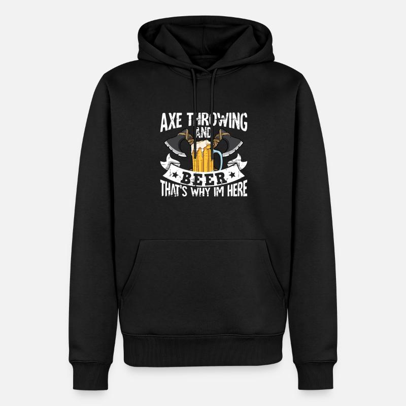 Lancer une hache - Sweat à capuche Premium bio Homme - noir