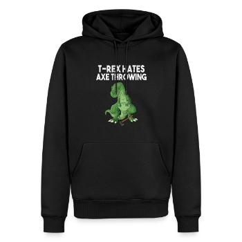 Axt Werfen - Männer Premium Bio Hoodie - Schwarz - Vorne - Nico (187cm)