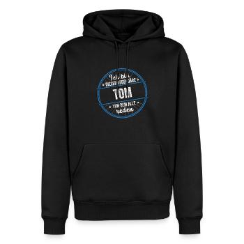 Ich bin dieser legendärer Tom Name - Männer Premium Bio Hoodie - Schwarz - Vorne - Nico (187cm)