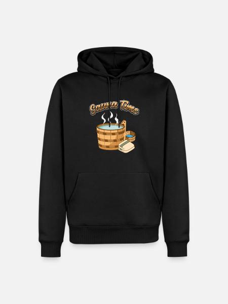 Sauna - Männer Premium Bio Hoodie - Schwarz