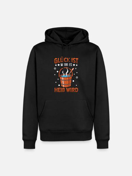 Sauna - Männer Premium Bio Hoodie - Schwarz