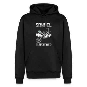 Sondeln - Männer Premium Bio Hoodie - Schwarz - Vorne - Nico (187cm)