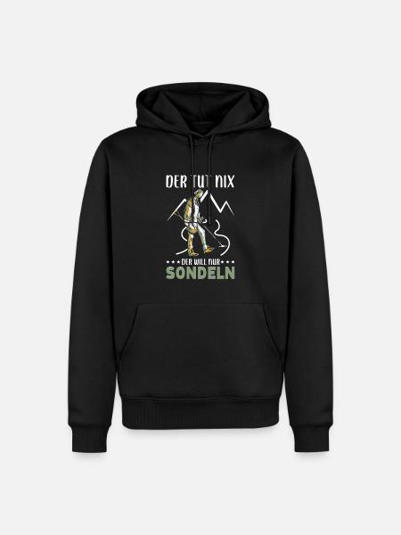 Sondeln - Männer Premium Bio Hoodie - Schwarz