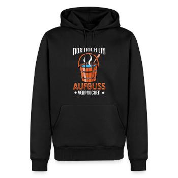 Sauna - Männer Premium Bio Hoodie - Schwarz - Vorne - Nico (187cm)