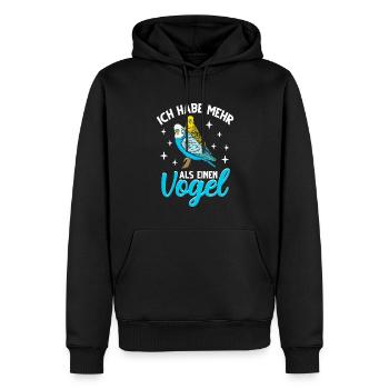 Wellensittich Nymphensittich Papagei Vogelkäfig - Männer Premium Bio Hoodie - Schwarz - Vorne - Nico (187cm)