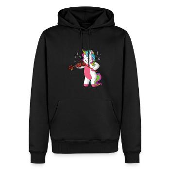 Geige Violine Viola Cello Musiker Instrument - Männer Premium Bio Hoodie - Schwarz - Vorne - Nico (187cm)