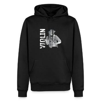 Geige Violine Viola Cello Musiker Instrument - Männer Premium Bio Hoodie - Schwarz - Vorne - Nico (187cm)