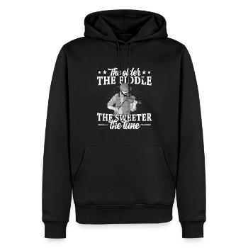 Geige Violine Viola Cello Musiker Instrument - Männer Premium Bio Hoodie - Schwarz - Vorne - Nico (187cm)