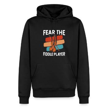 Geige Violine Viola Cello Musiker Instrument - Männer Premium Bio Hoodie - Schwarz - Vorne - Nico (187cm)