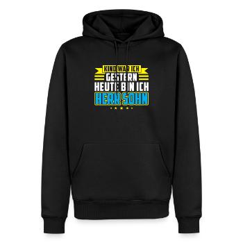 Jugendweihe 2023 Junge - Männer Premium Bio Hoodie - Schwarz - Vorne - Nico (187cm)