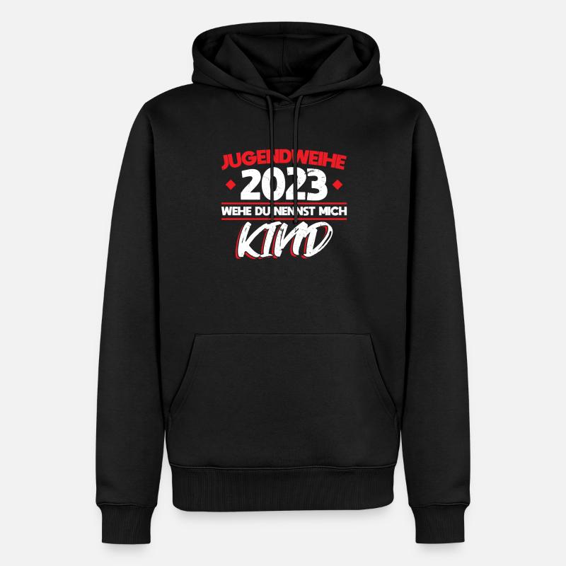 Jugendweihe 2023 Mädchen Junge - Männer Premium Bio Hoodie - Schwarz