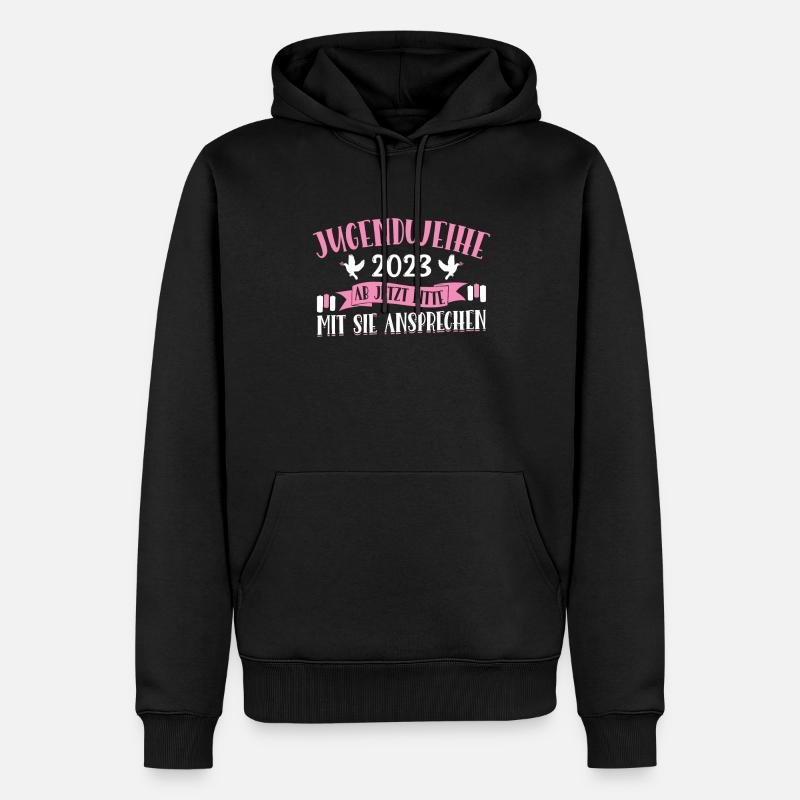 Jugendweihe 2023 Mädchen Junge - Männer Premium Bio Hoodie - Schwarz