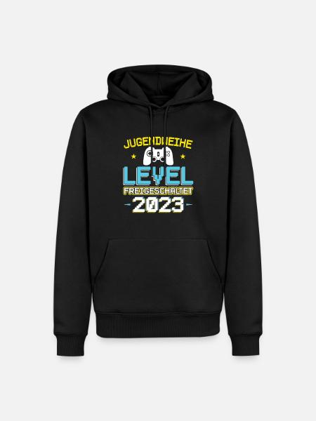 Jugendweihe 2023 Mädchen Junge - Männer Premium Bio Hoodie - Schwarz