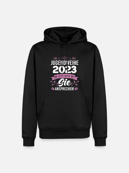 Jugendweihe 2023 Mädchen - Männer Premium Bio Hoodie - Schwarz