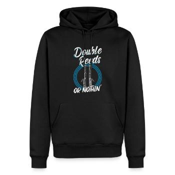 Double Reeds Or Nothing - Bassoon - Männer Premium Bio Hoodie - Schwarz - Vorne - Nico (187cm)