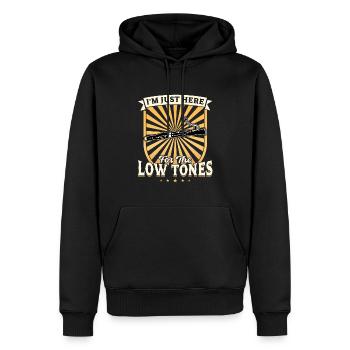 I’m Just Here For The Low Tones - Basson - Sweat à capuche Premium bio Homme - noir - Devant - Nico (187cm)