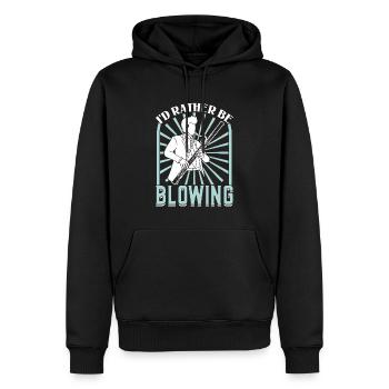 I'd Rather Be Blowing - Bassoon - Männer Premium Bio Hoodie - Schwarz - Vorne - Nico (187cm)