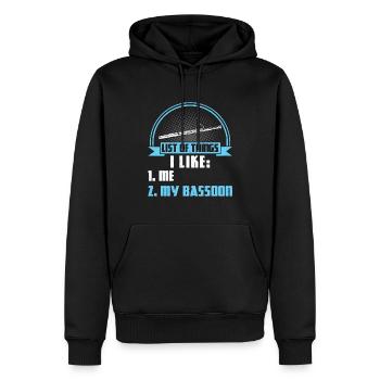I Like Me And My Bassoon - Männer Premium Bio Hoodie - Schwarz - Vorne - Nico (187cm)