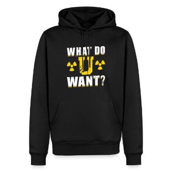 What Do U Want - Nuclear Engineering - Männer Premium Bio Hoodie - Schwarz - Vorne - Nico (187cm)