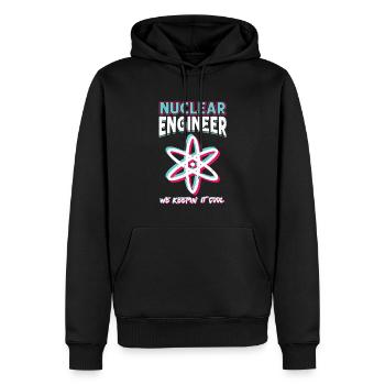 Nuclear Engineer - Men’s Premium Organic Hoodie - black - Front - Nico (187cm)