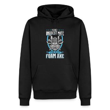 Never Underestimate A Man With A Foam Axe Larping - Männer Premium Bio Hoodie - Schwarz - Vorne - Nico (187cm)