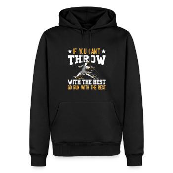 Speerwurfstrecker Leichtathletik Speerwerfer - Männer Premium Bio Hoodie - Schwarz - Vorne - Nico (187cm)