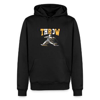 Speerwurfstrecker Leichtathletik Speerwerfer - Männer Premium Bio Hoodie - Schwarz - Vorne - Nico (187cm)
