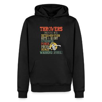 Speerwurfstrecker Leichtathletik Speerwerfer - Männer Premium Bio Hoodie - Schwarz - Vorne - Nico (187cm)