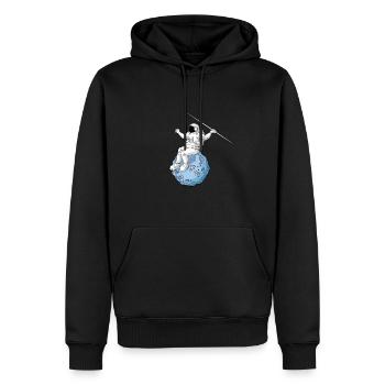 Speerwurfstrecker Leichtathletik Speerwerfer - Männer Premium Bio Hoodie - Schwarz - Vorne - Nico (187cm)