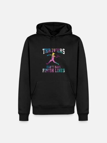 Speerwurfstrecker Leichtathletik Speerwerfer - Männer Premium Bio Hoodie - Schwarz