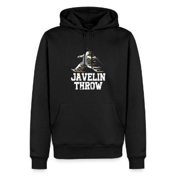 Lancer du javelot athlétisme Lanceur de javelot - Sweat à capuche Premium bio Homme - noir - Devant - Nico (187cm)