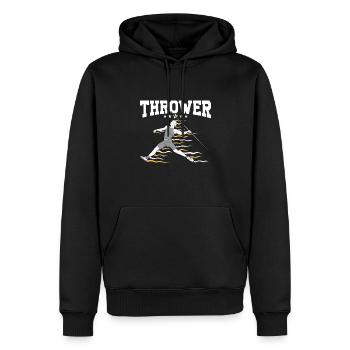 Lancer du javelot athlétisme Lanceur de javelot - Sweat à capuche Premium bio Homme - noir - Devant - Nico (187cm)