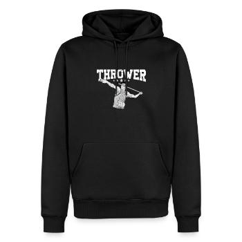 Speerwurfstrecker Leichtathletik Speerwerfer - Männer Premium Bio Hoodie - Schwarz - Vorne - Nico (187cm)