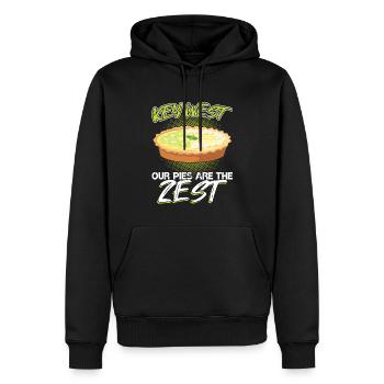 Key West - Nos tartes sont le zeste - Sweat à capuche Premium bio Homme - noir - Devant - Nico (187cm)