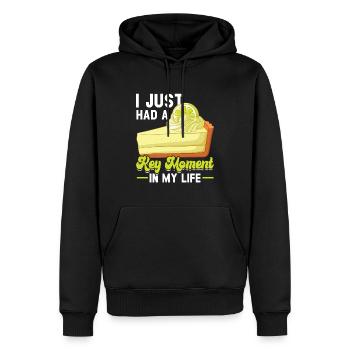 I Just Had A Key Moment In My Life - Key Lime Pie - Men’s Premium Organic Hoodie - black - Front - Nico (187cm)
