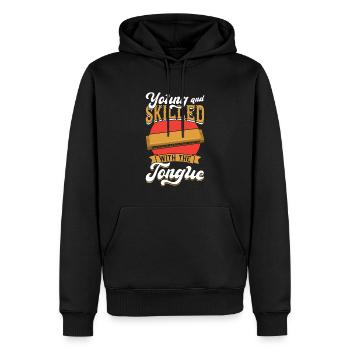 Young And Skilled With The Tongue Harmonica Player - Männer Premium Bio Hoodie - Schwarz - Vorne - Nico (187cm)