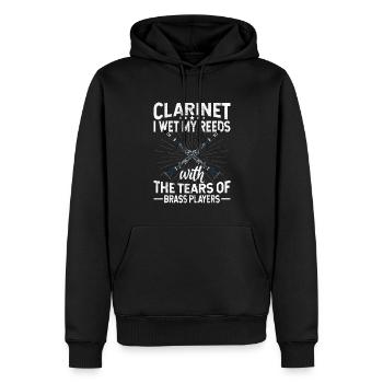 Clarinet Player Orchestra Musicians - Men’s Premium Organic Hoodie - black - Front - Nico (187cm)