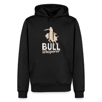 Bull Whisperer - Bull Rider - Sweat à capuche Premium bio Homme - noir - Devant - Nico (187cm)